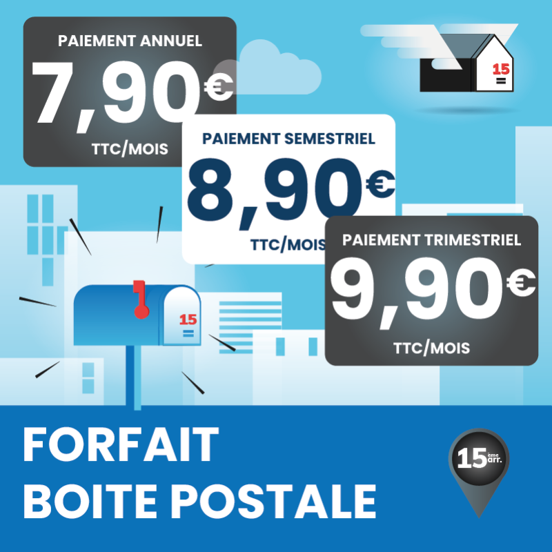 Essai gratuit 1 mois – Boîte postale à Marseille 15ᵉ (71 Boulevard Oddo)