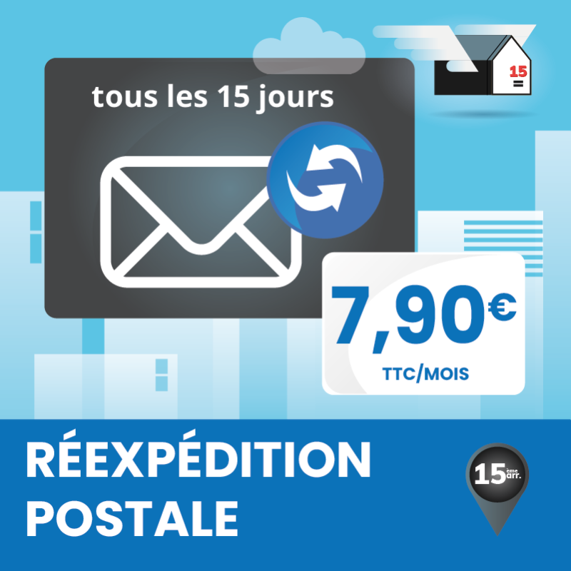 Réexpédition postale 2 fois par mois – Marseille 15ᵉ