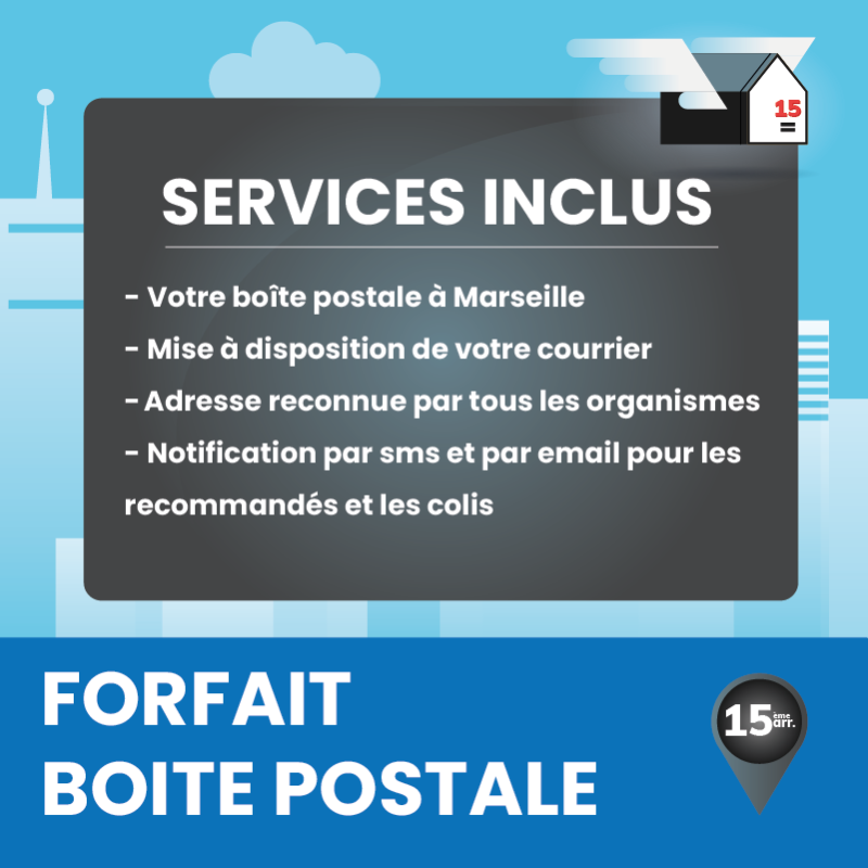 1 an de boîte postale à Marseille 15ᵉ – Adresse au 71 Boulevard Oddo