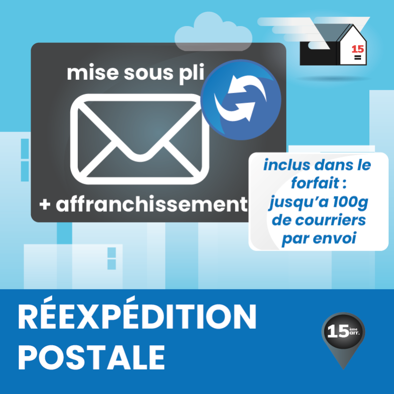 3 mois de réexpédition postale 1x/mois – Marseille 15ᵉ